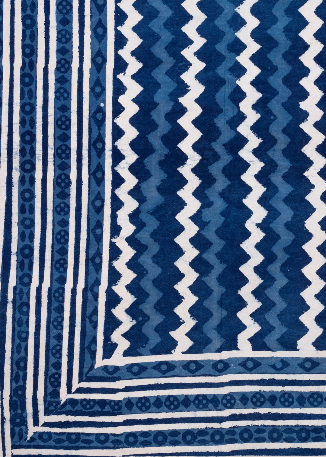 Wonders Indigo Hand Block Printed Cotton Bedsheets