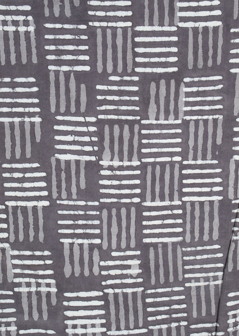 Fences  Cotton Hand Block Printed Fabric (2.80 Meter)