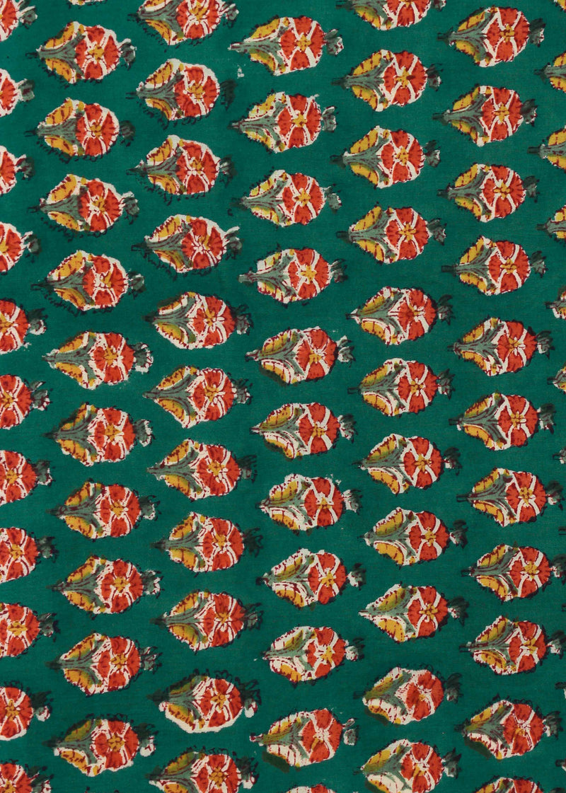 Bejeweled Cotton Hand Block Printed Fabric