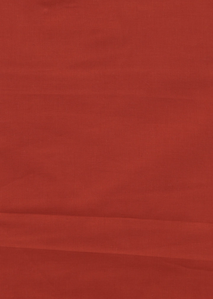 Teracotta Orange Cotton Plain Dyed Fabric