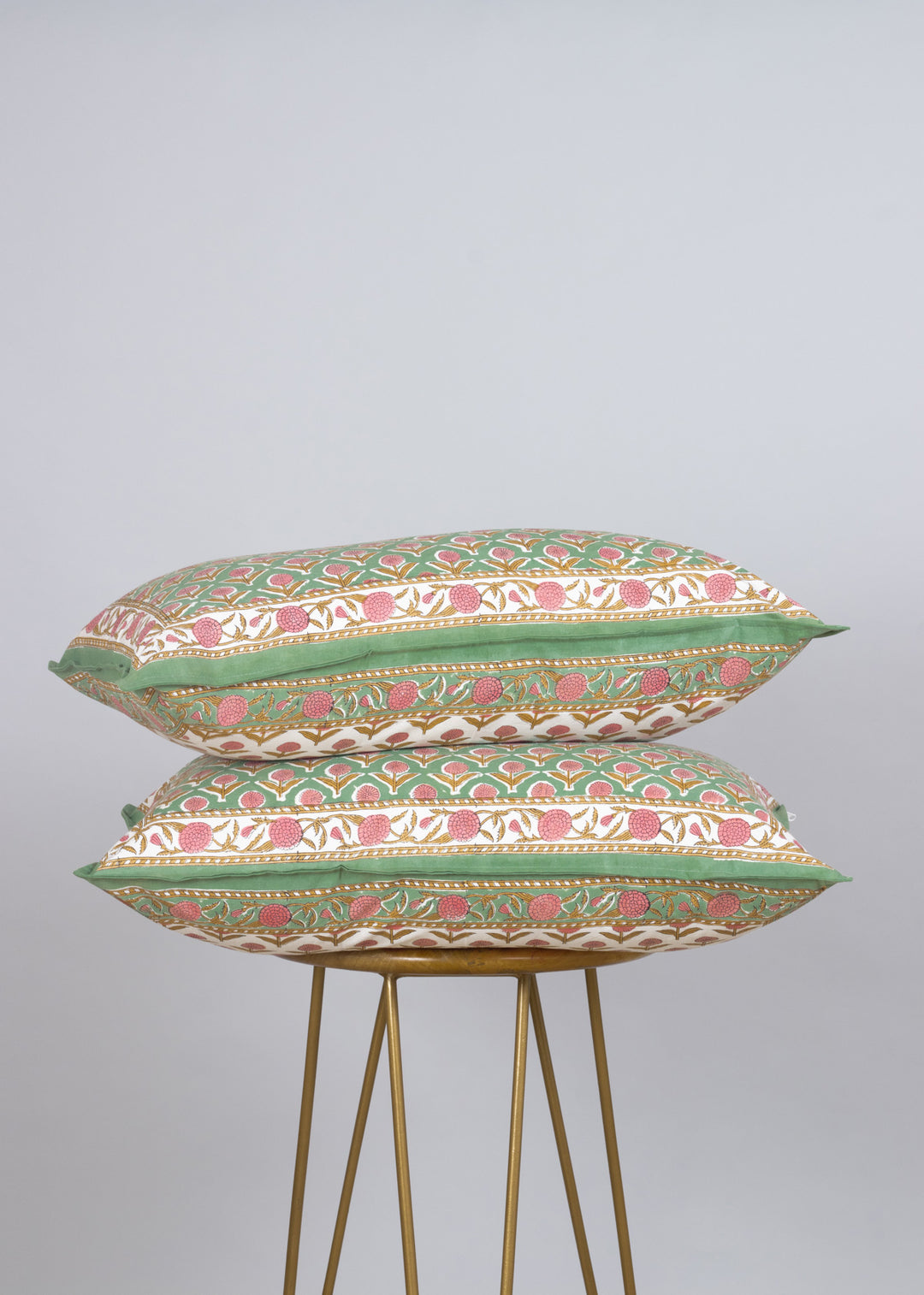 Garden Hues Hand Block Printed Cotton Bedsheet