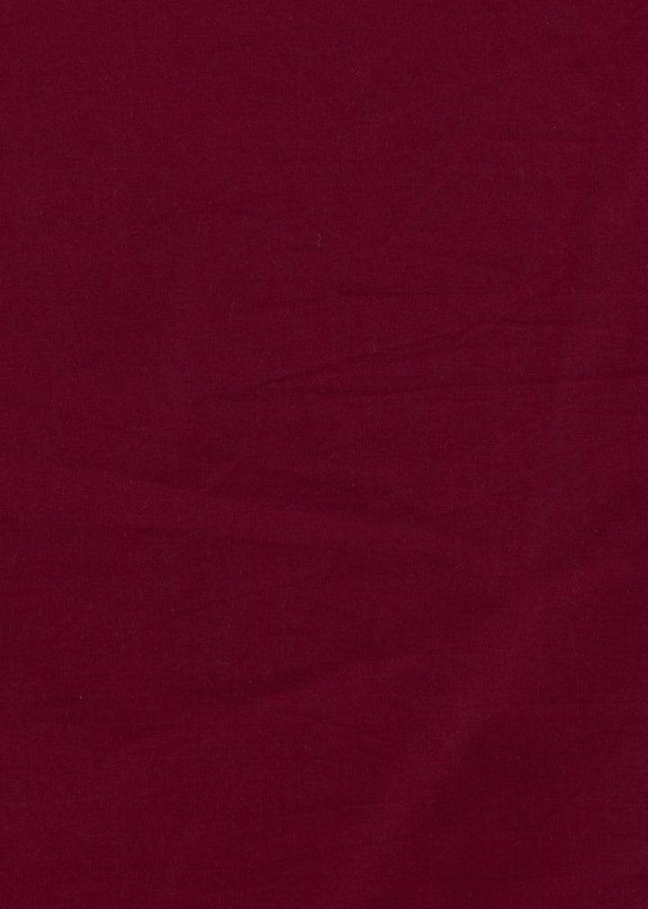 Dark Rosewood Cotton Plain Dyed Fabric