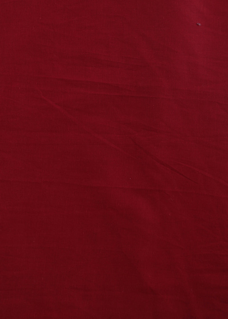 Vineyard Red Cotton Plain Dyed Fabric