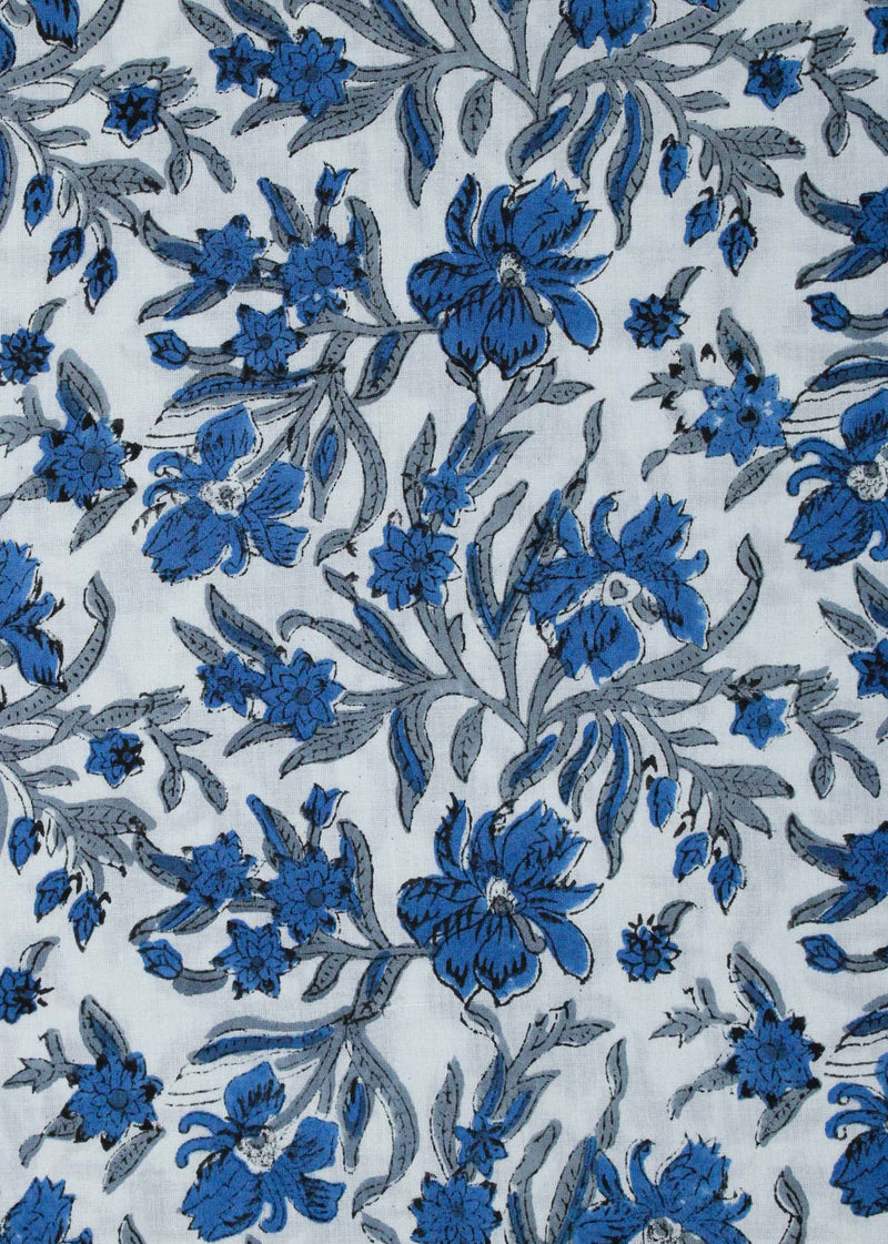 Bloom Cotton Hand Block Printed Fabric