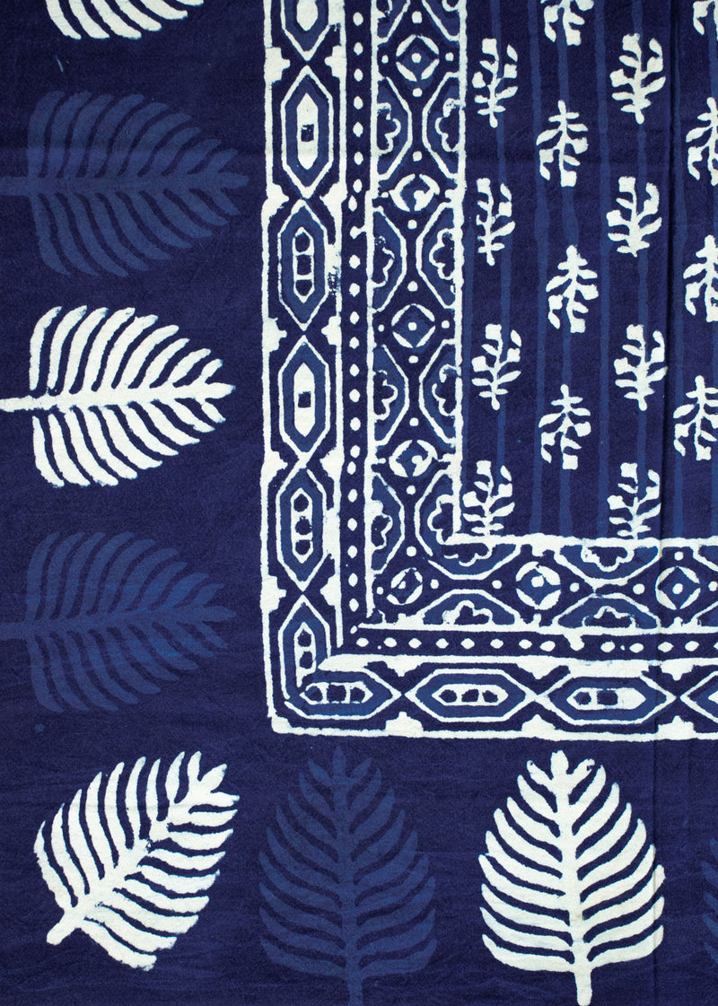 Blue Beloved Hand Block Printed Cotton Bedsheet