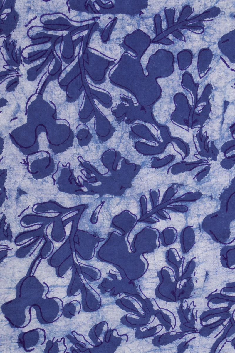 Passionflower Cotton Hand Block Printed Fabric (3.00 Meter)