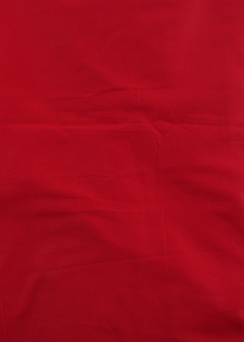 Inferno Red Cotton Plain Dyed Fabric