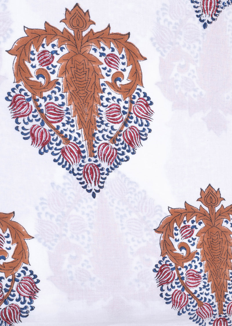 Hyacinth Cotton Hand Block Printed Fabric