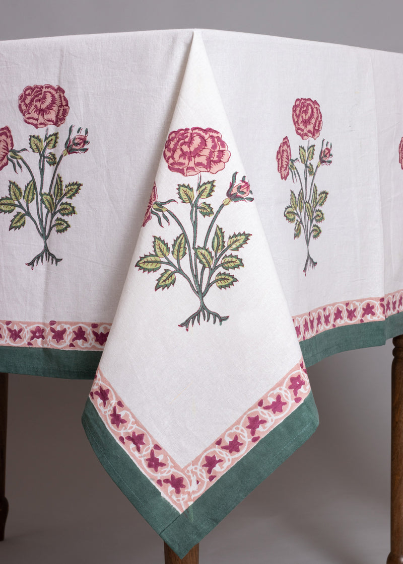 Melody of Eden Hand Block Printed Table Cover