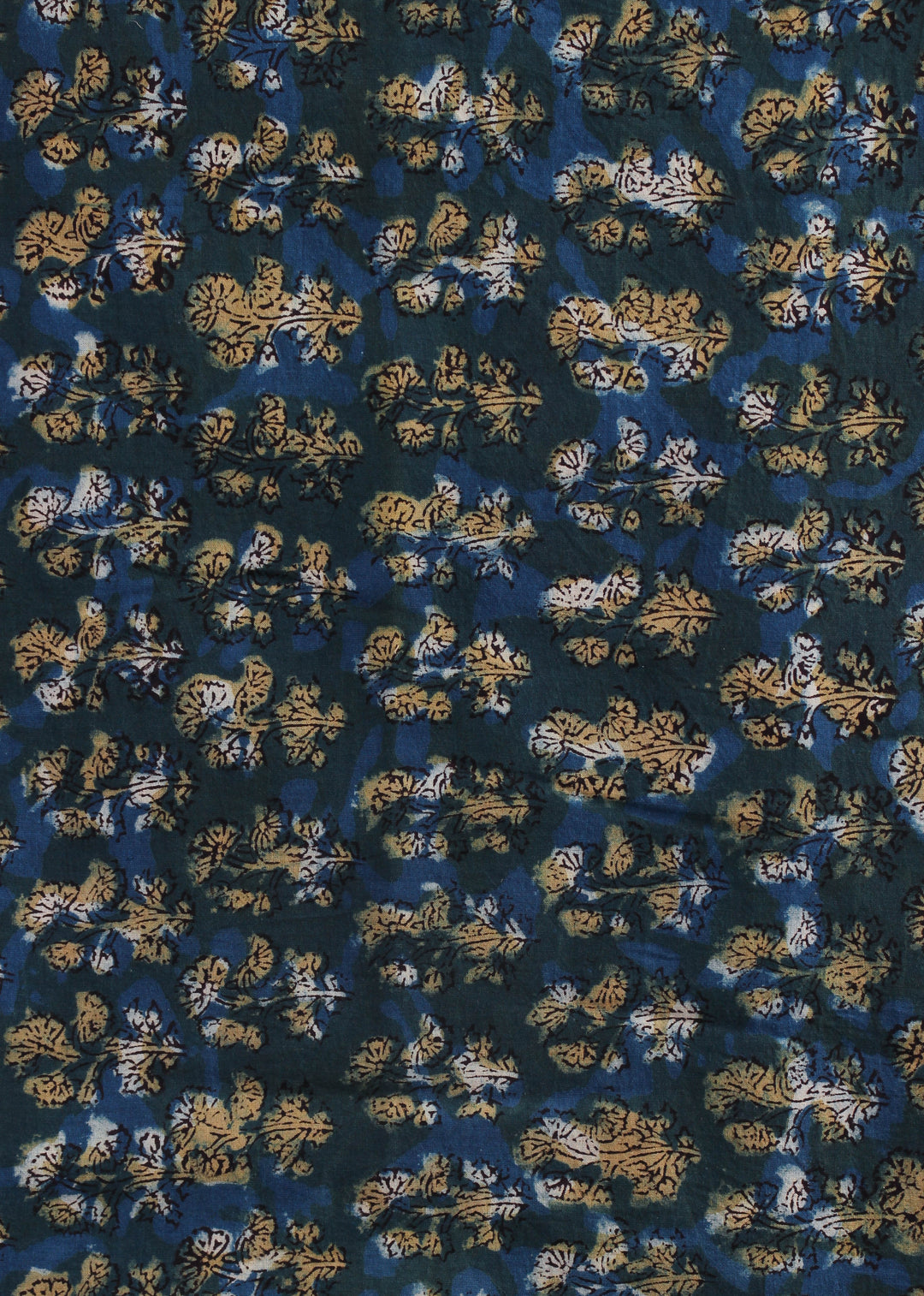 Foresta Mustard Cotton Hand Block Printed Fabric