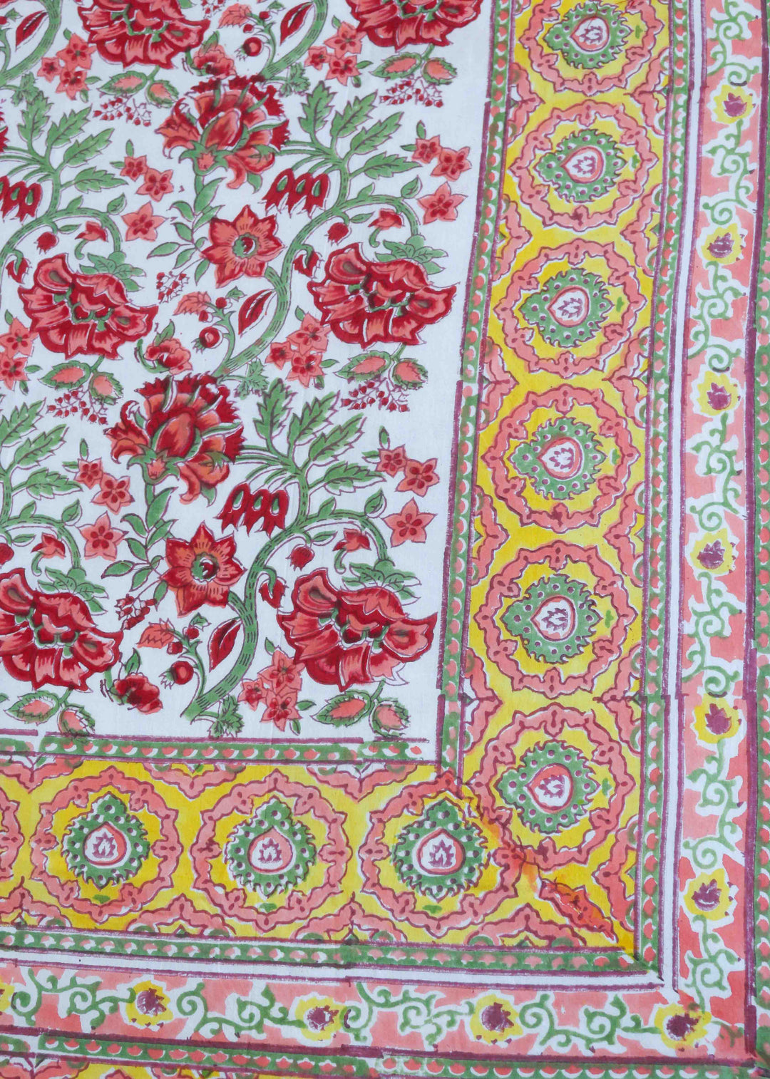 Honeyed Day Hand Block Printed Reversible Cotton Dohar