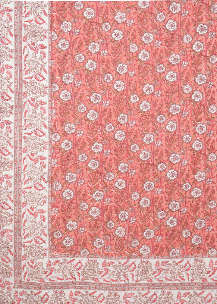 Nectar Hand Block Printed Cotton Bedsheet