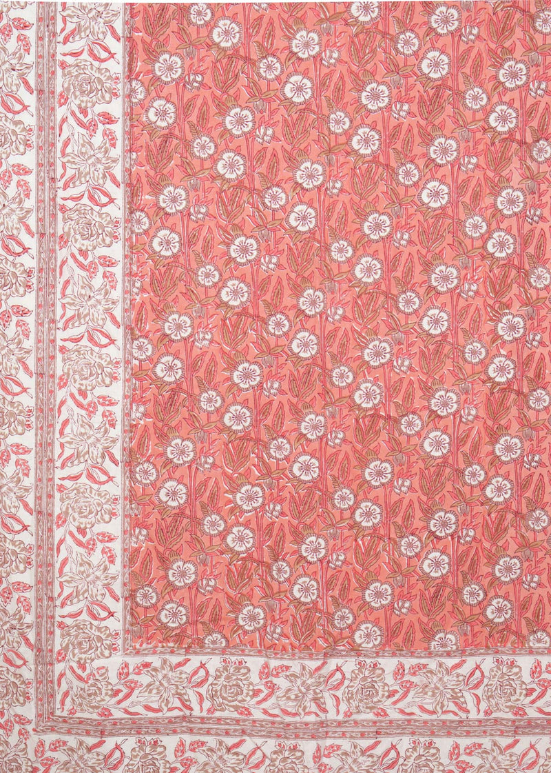 Nectar Hand Block Printed Cotton Bedsheet