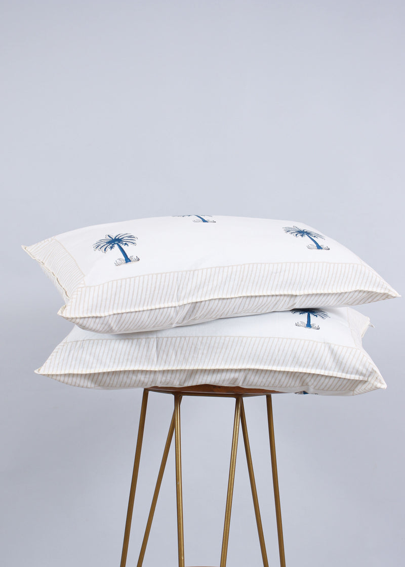 Coastal Angel Cotton Hand Block Printed Bed Linens