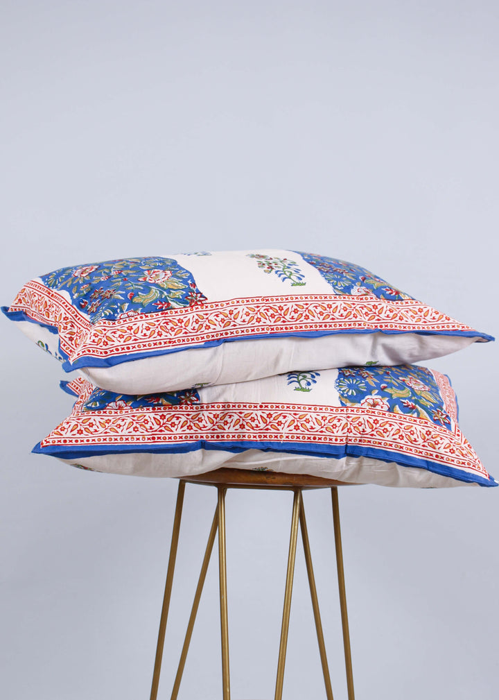 Night Rose Cotton Hand Block Printed Bed Linens