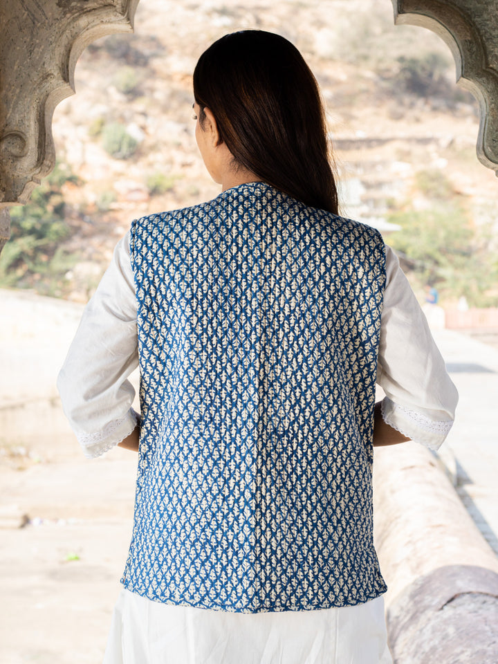 Cotton Quilted Nocturnal Reversible Hand Block Print Women's